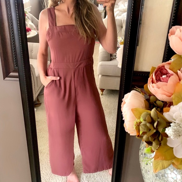 Pants - ENTRO | NWOT Boutique Jumpsuit Open Tie Back